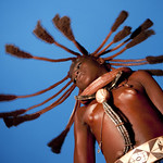 Himba girl dancing, Angola