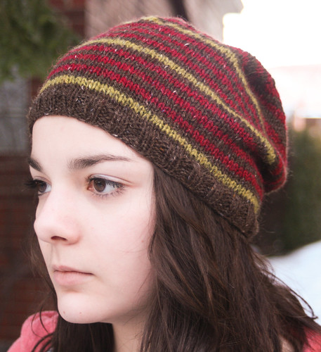 Striped Beanie by Martin Storey in Felted Tweed