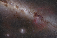 Magellanic Clouds and Gum Nebula with Zeiss Distagon 21mmF2.8 May 2010 Light Version