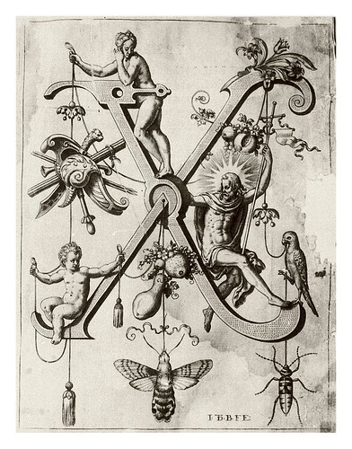 022-Letra X- Cristo-Neiw Kunstliches Alphabet 1595- Johann Theodor de Bry