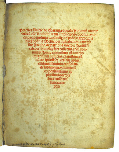 Title Page of 'Practica, Quae Alias Philonium Dicitur'