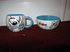 UK Disney Store Stitch ceramic mug and bowl