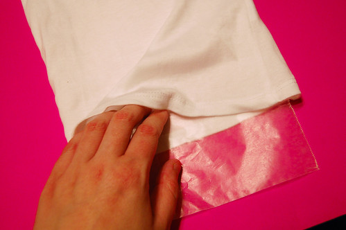 inserting wax paper