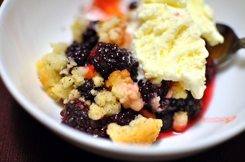 Berry and Apricot Crumble