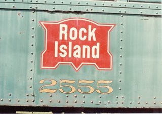 Old Chicago, Rock Island & Pacific Railroad logo. The Illinois Railway Museum. Union Illinois. September 1984. by Eddie from Chicago