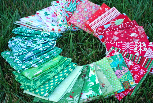a lovely wheel of Christmas fabric