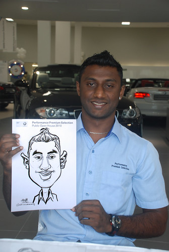 Caricature live sketching for Performance Premium Selection BMW - Day 3 - 4
