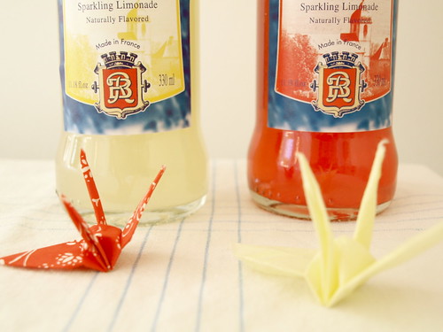 french drinks + origami crane