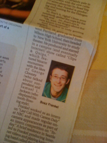 I'm in the paper!