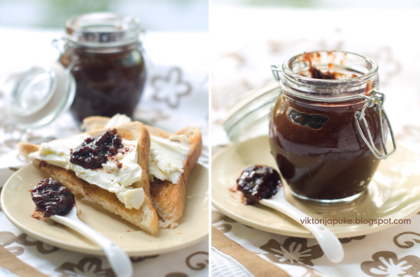 Confiture from an eggplant and chocolate