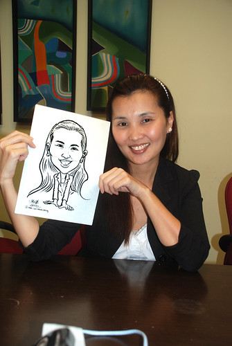 Caricature live sketching @ UOB Finance Division - 10