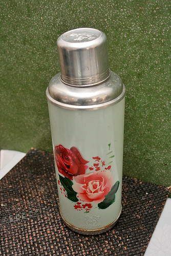 An old school thermos flask