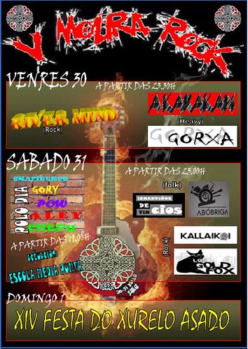 Moura Rock 2010 - 5ª edición - Gondomar - Chaín - xullo - agosto - cartel