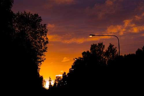 Solnedgång över Häradsvägen