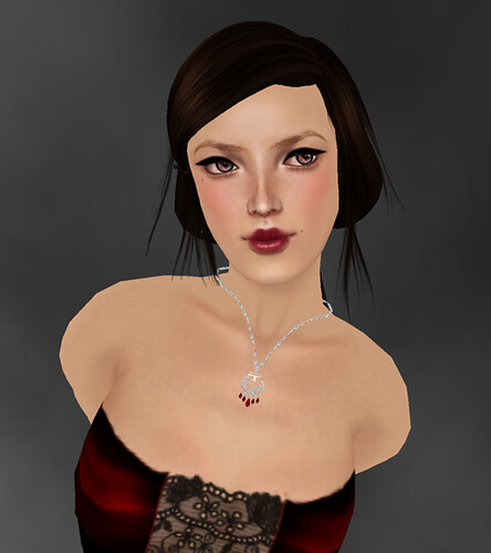 [K~*~S] Antigone - Necklace - Silver - Ruby one of the gift of the Lucky Dip on Kouse's Sanctum