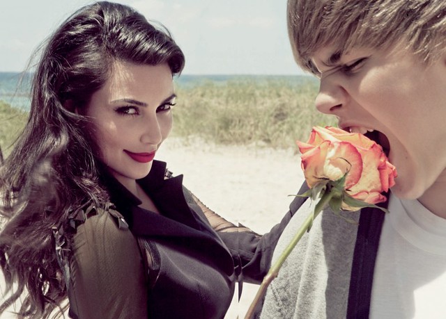 Justin Bieber and Kim Kardashian photoshoot for ELLE magazine 3 by CelebrityFashion