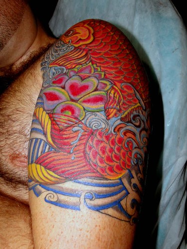 Tattoo carpa e lotus by Jean Paul Zilli