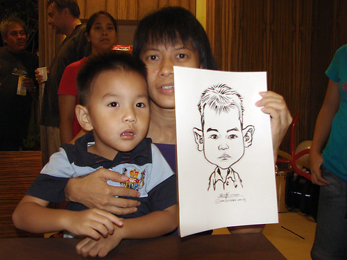 Caricature live sketching for birthday party 11092010 - 14