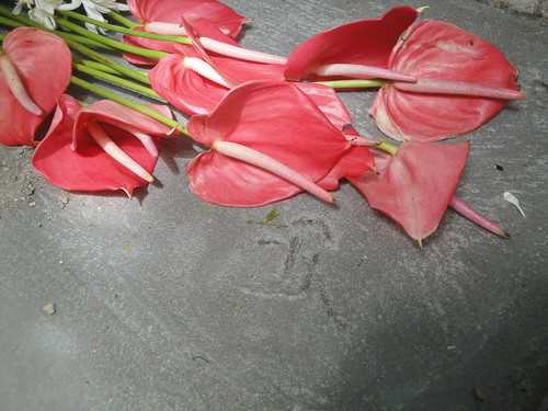 Flowers and Etched Logo