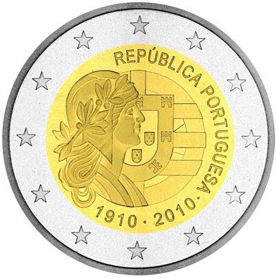 2 Euro Portugalsko 2010, 100. výročie Portugalskej republiky