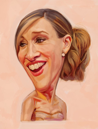 digital caricature of Sarah Jessica Parker - 3 small