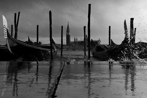 Quayside Spray & Gondolas, Venice by flatworldsedge