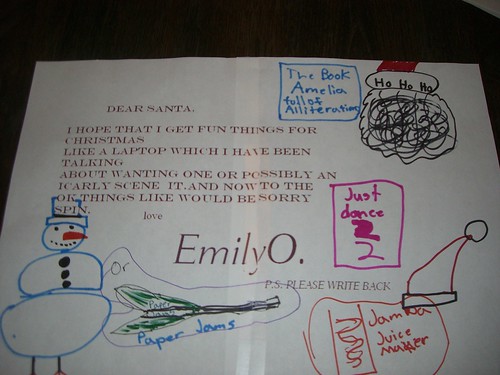 Emily's Letter To Santa 2010