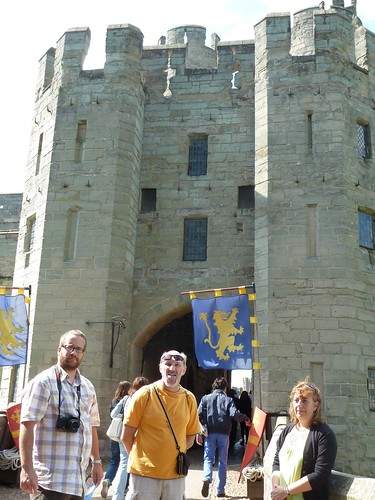 Marc, Chris & Toni entering Warwick Castle