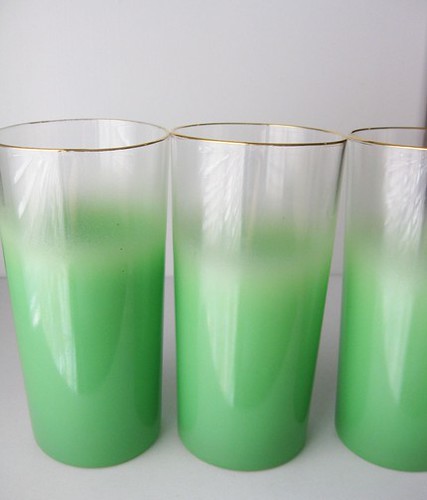 FF_green frosted glasses_swanky lady vintage_etsy_pretty little things blog