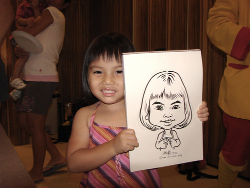 Caricature live sketching for birthday party 11092010 - 6