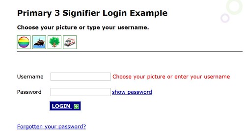 Primary 3 Signifier Login Example