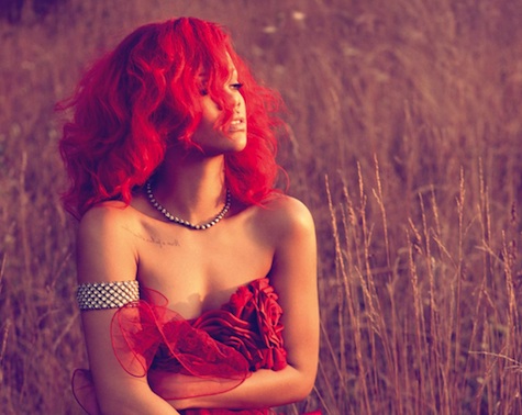 rihanna hair red afro. Rihanna#39;s Red Hair