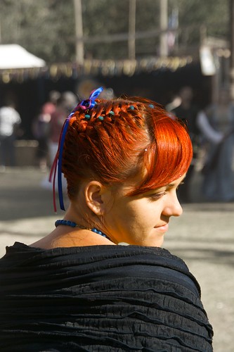 A redhead in a Renaissance Faire