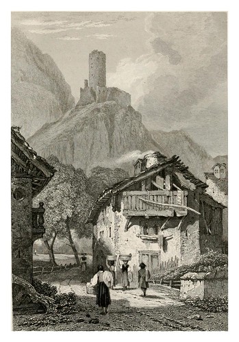 002-Martigny-The tourist in Switzerland and Italy-1830-Samuel Prout