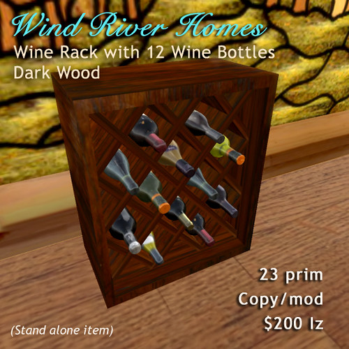 Wine Rack - Dark Wood by Teal Freenote