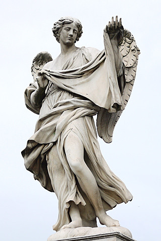  Ponte Sant'Angelo 聖天使橋 拿著印有耶穌像的布巾的天使 Angel with the Sudarium