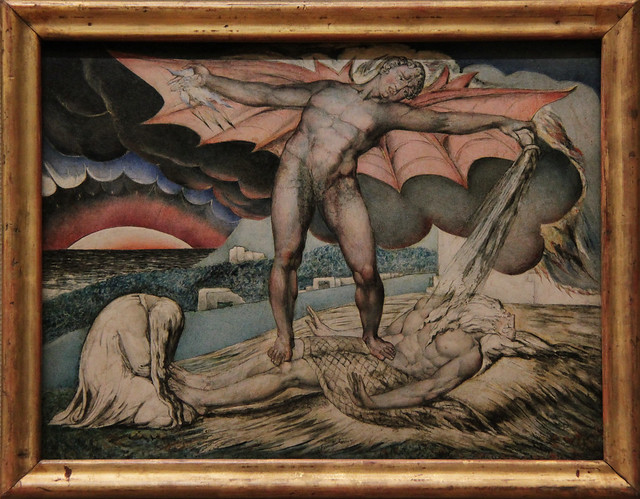 Satan Smiting Job with Sore Boils, William Blake, about 1826