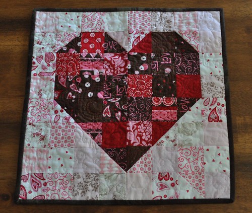 finished heart quilt