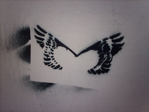 Angel wings stencil graffiti originally uploaded by hugovk
