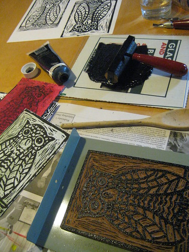working on some block prints