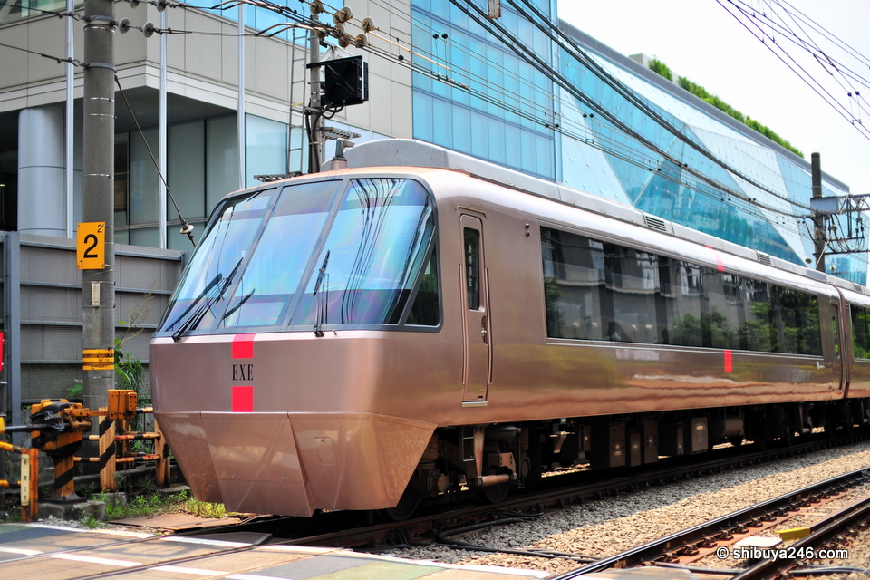 The EXE train rolls through Yoyogi