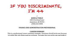 job search discrimination