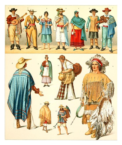 028-Mexicanos -Geschichte des kostüms in chronologischer entwicklung 1888- A. Racinet