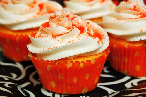 orange velvet cupcakes