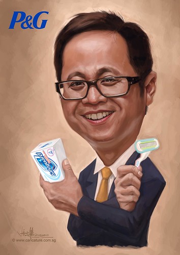 digital caricature for P&G - Ivan A3