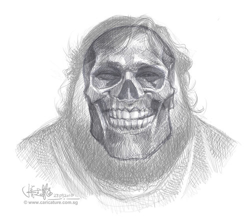 Schoolism Assignment 6 - sketch 3 of Hugo skull