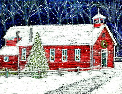 clip art school house. Schoolhouse Art: Snow Day!
