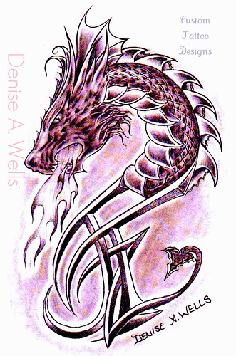 Dragon tattoo completed Design by Denise A Wells Flickr Photo Sharing 