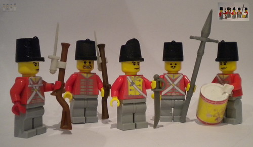 Lego PIRATE NAPOLEONIC WARS BRITISH REDCOAT Infantry Soldiers MINIFIGS