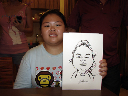 Caricature live sketching for birthday party 11092010 - 9